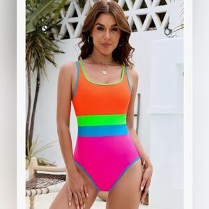 Colorful Women's One Piece Swimsuit